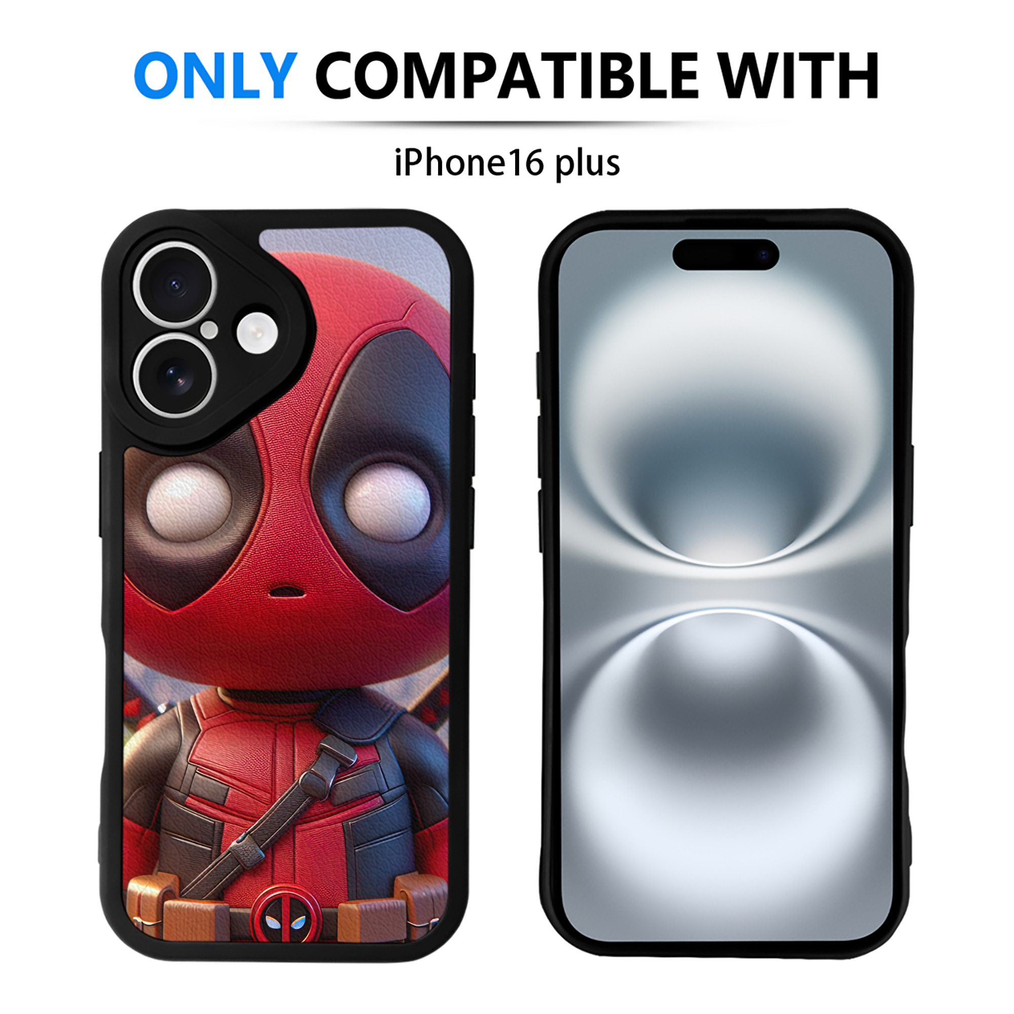 （画像用） Deadpool デッドプール 【iPhone 16シリーズ対応】シリコンスマホケース（レザー調） 材質：シリコン